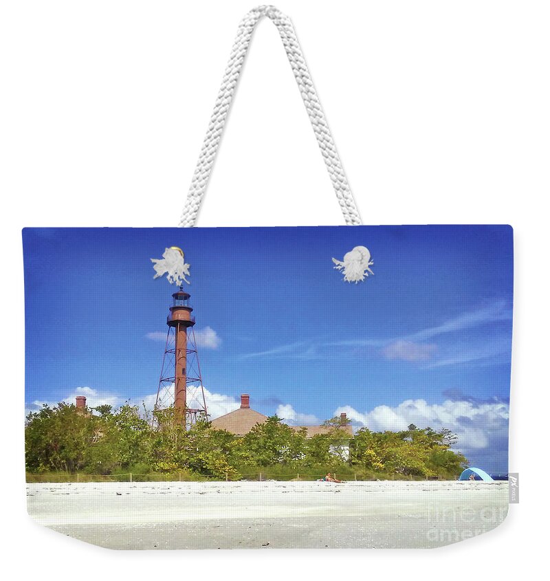 Florida Weekender Tote Bag featuring the photograph Sanibel Island Lighthouse by Chris Andruskiewicz