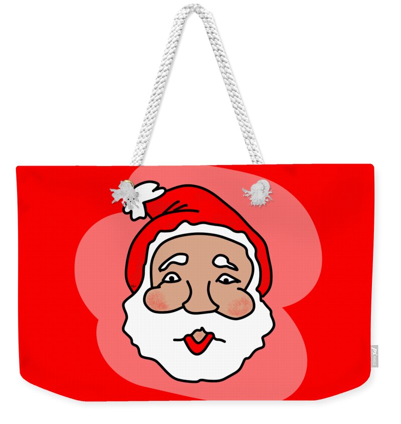 Santa Weekender Tote Bag featuring the digital art Santa Claus - Christmas Art by Bill Ressl