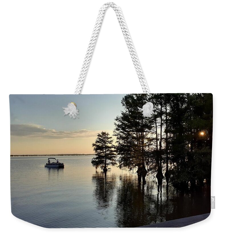 Sunset Weekender Tote Bag featuring the photograph Santee Sunrise by Victor Thomason