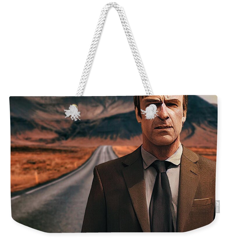 Figurative Weekender Tote Bag featuring the digital art Saul On a Desert Highway by Craig Boehman