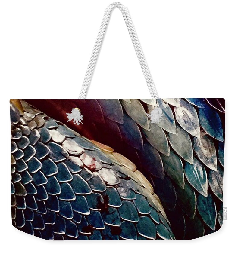 Reptile Weekender Tote Bag featuring the photograph Scales by Kerry Obrist