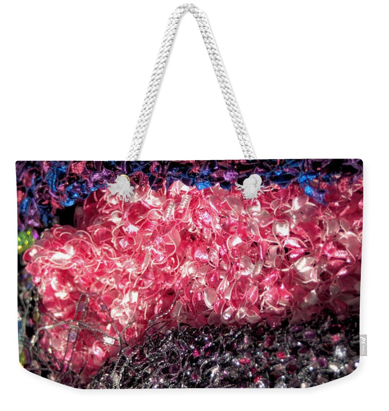Colorful Weekender Tote Bag featuring the photograph Scarves Abstract by Kae Cheatham