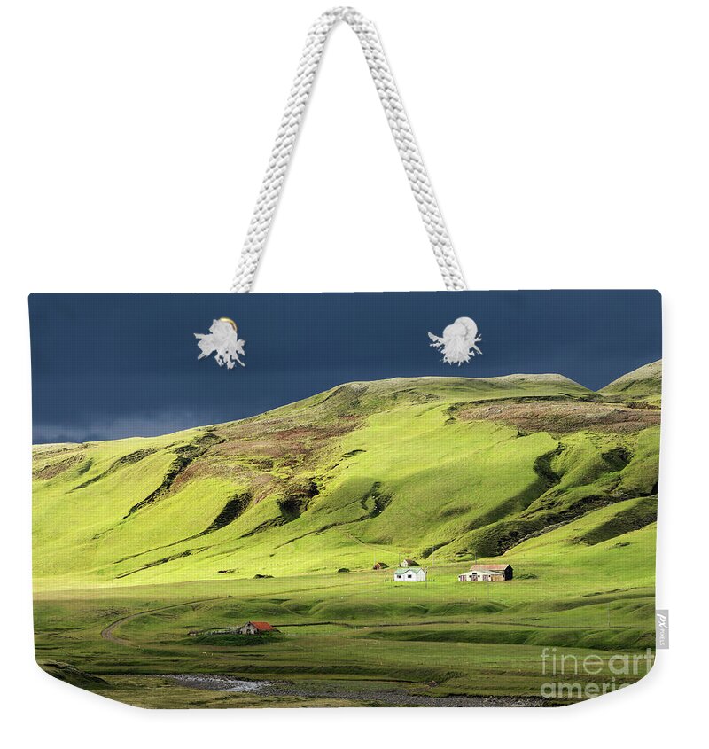 Iceland Weekender Tote Bag featuring the photograph Scenic landscape, Iceland by Delphimages Photo Creations