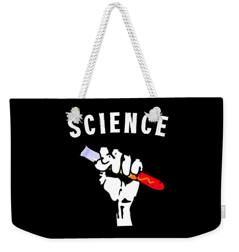 Funny Weekender Tote Bag featuring the digital art Science Chemistry by Flippin Sweet Gear