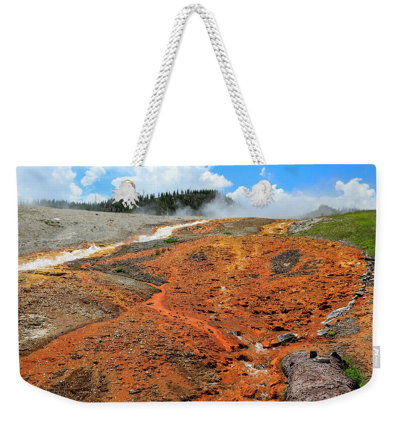 Scorched Earth Yellowstone Weekender Tote Bag featuring the photograph Scorched Earth Yellowstone by Dan Sproul