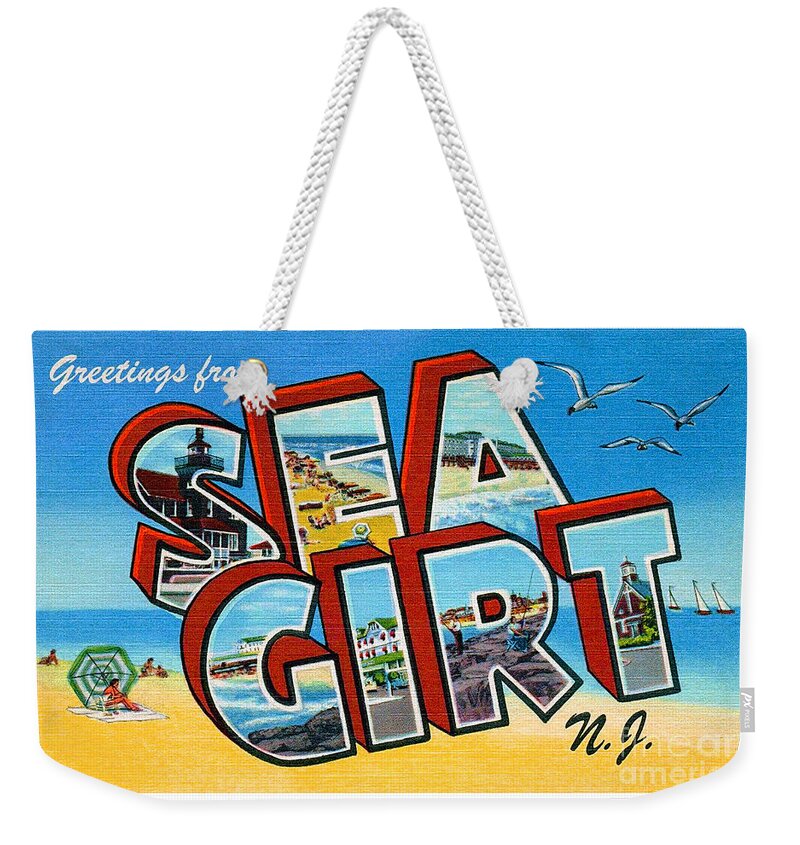 Lbi Weekender Tote Bag featuring the photograph Sea Girt Greetings by Mark Miller