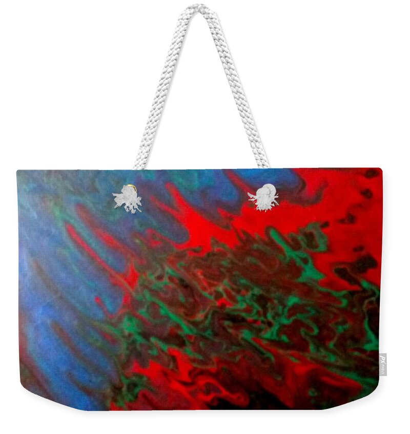 Horns Weekender Tote Bag featuring the painting Sea Horns by Anna Adams