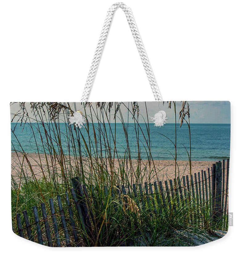 Sea Oats Weekender Tote Bag featuring the photograph Sea Oats at Gulf State Park by James C Richardson
