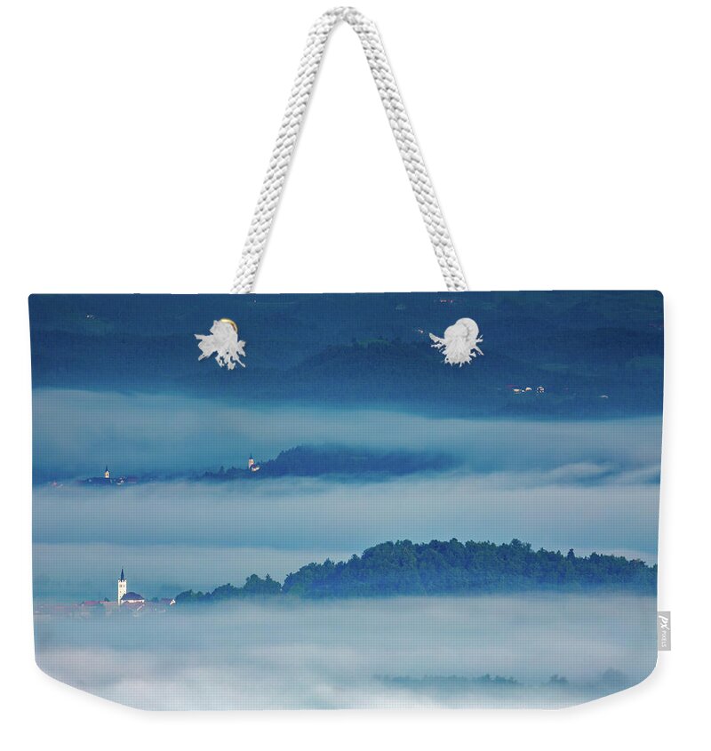 Barje Weekender Tote Bag featuring the photograph Sea of Churches by Ian Middleton