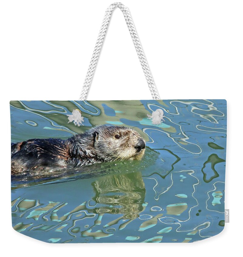  Weekender Tote Bag featuring the photograph Sea Otter #1 by Carla Brennan