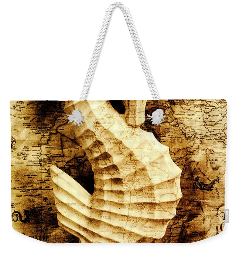Seahorse Weekender Tote Bag featuring the photograph Seahorse Seas by Jorgo Photography