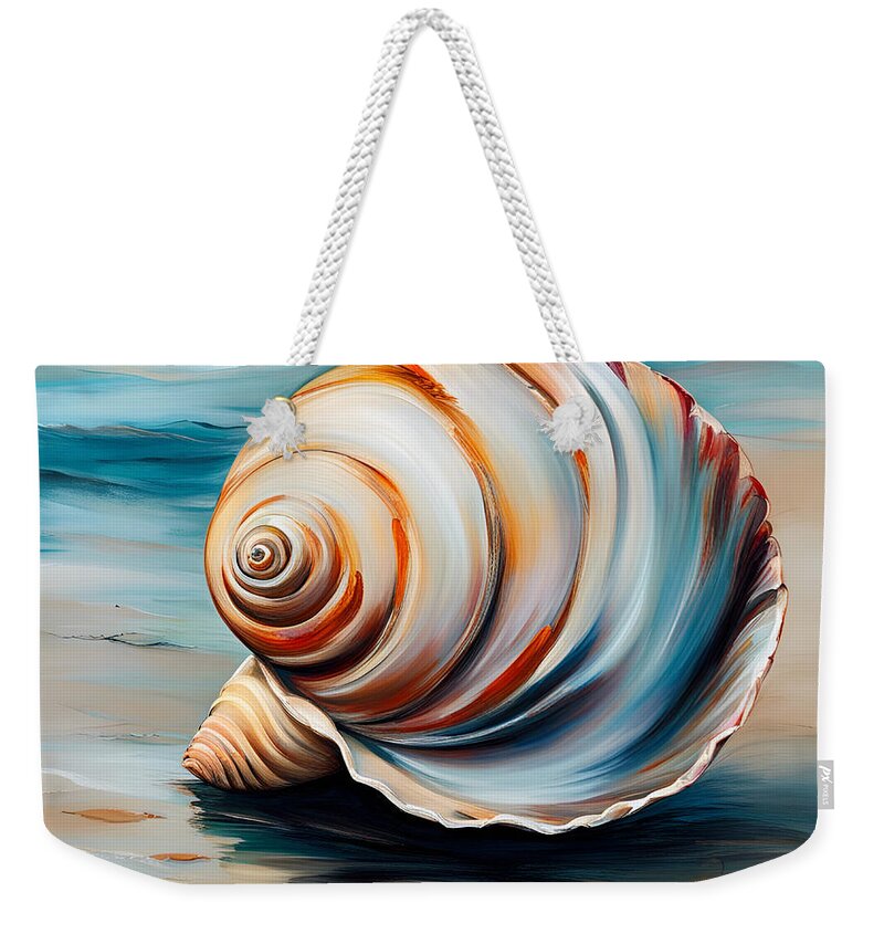 Newby Weekender Tote Bag featuring the digital art Seashell 3 by Cindy's Creative Corner