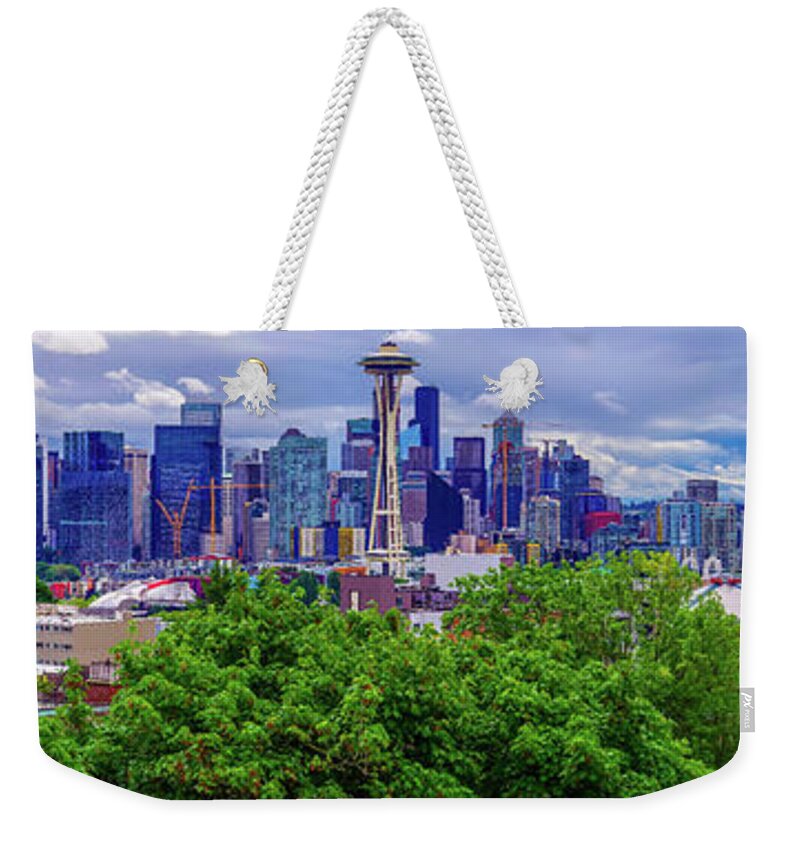 Amazon Weekender Tote Bag featuring the photograph Seattle Washington Cityscape by Scott McGuire