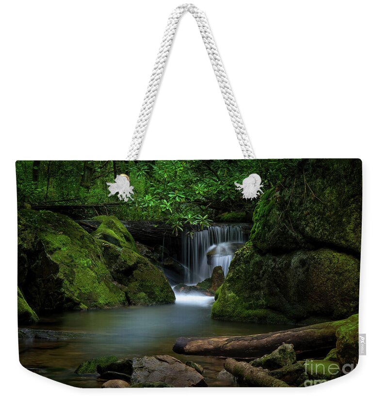 Waterfall Weekender Tote Bag featuring the photograph Secluded Waterfall by Shelia Hunt