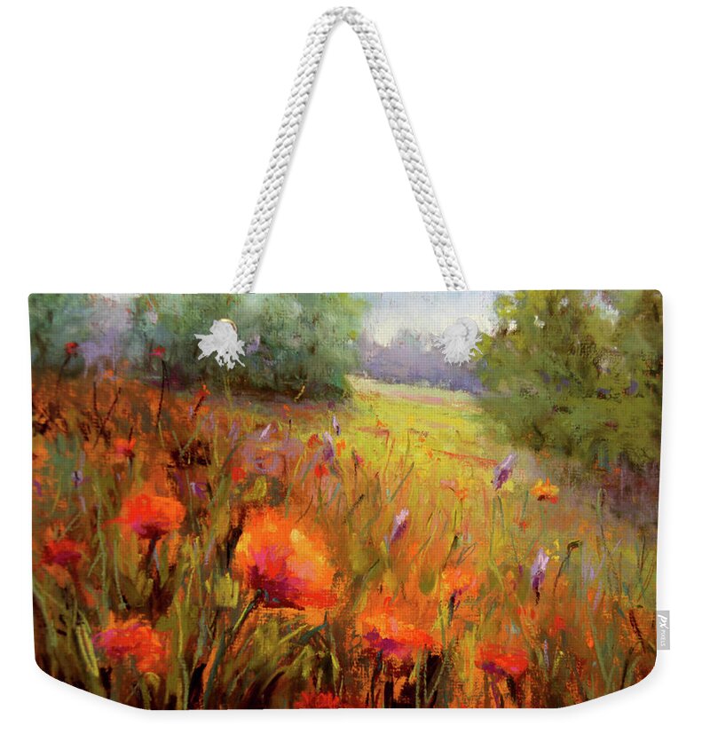 Poppies Weekender Tote Bag featuring the painting Seeking His Face by Susan Jenkins