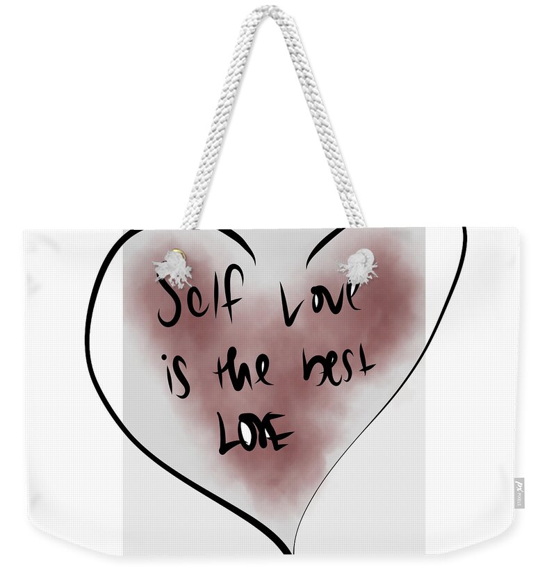Self Love Weekender Tote Bag featuring the digital art Self Love by Amber Lasche