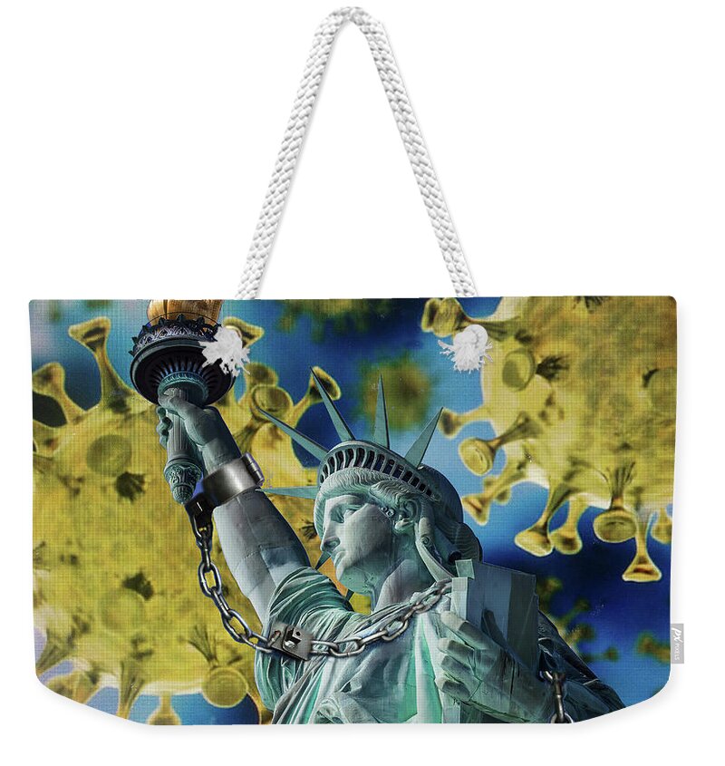 Pandemic Weekender Tote Bag featuring the photograph Self Quarantined Lady by Robert Michaels