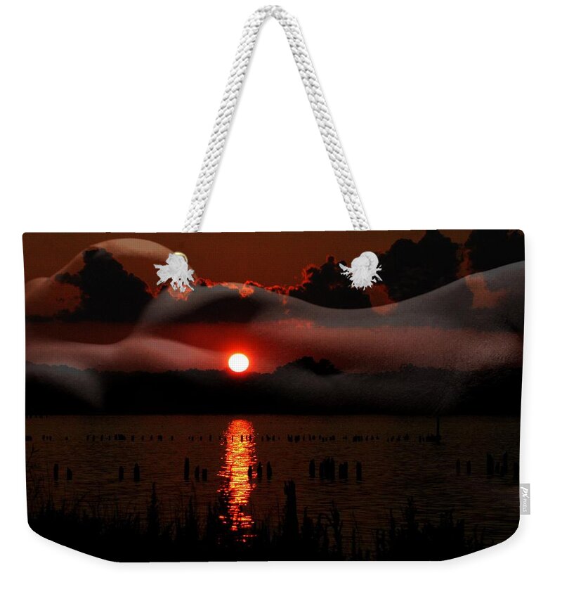 Clay Weekender Tote Bag featuring the photograph Sensual Sunset by Clayton Bruster