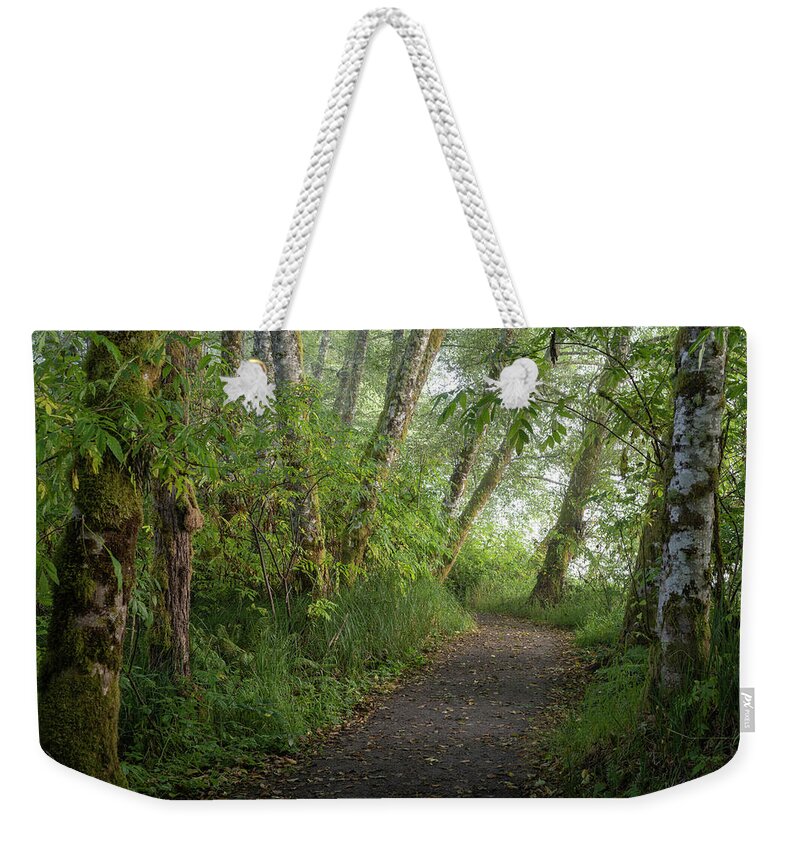 Astoria Weekender Tote Bag featuring the photograph September on the Trail by Robert Potts