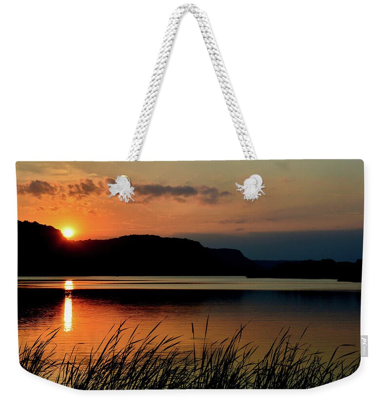 Sunset Weekender Tote Bag featuring the photograph September Sunset by Susie Loechler