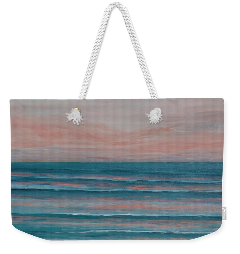 Ocean Weekender Tote Bag featuring the painting Serene by Linda Bailey