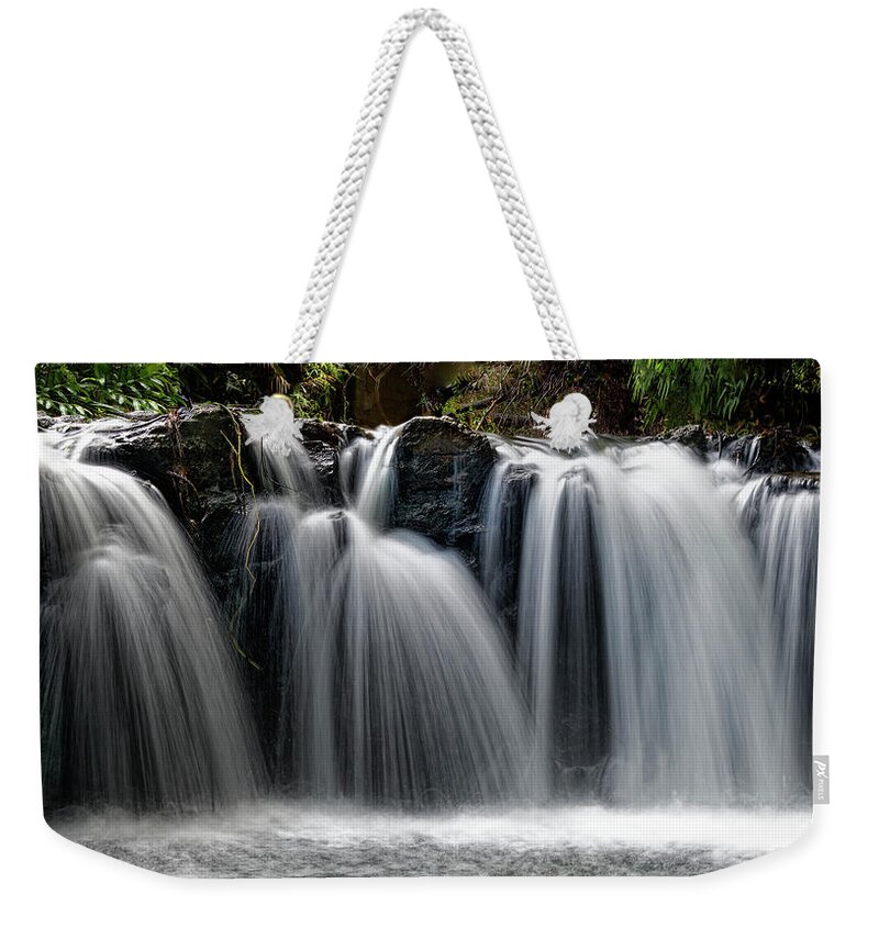 Waterfall Weekender Tote Bag featuring the photograph Serene Waters by Heidi Fickinger