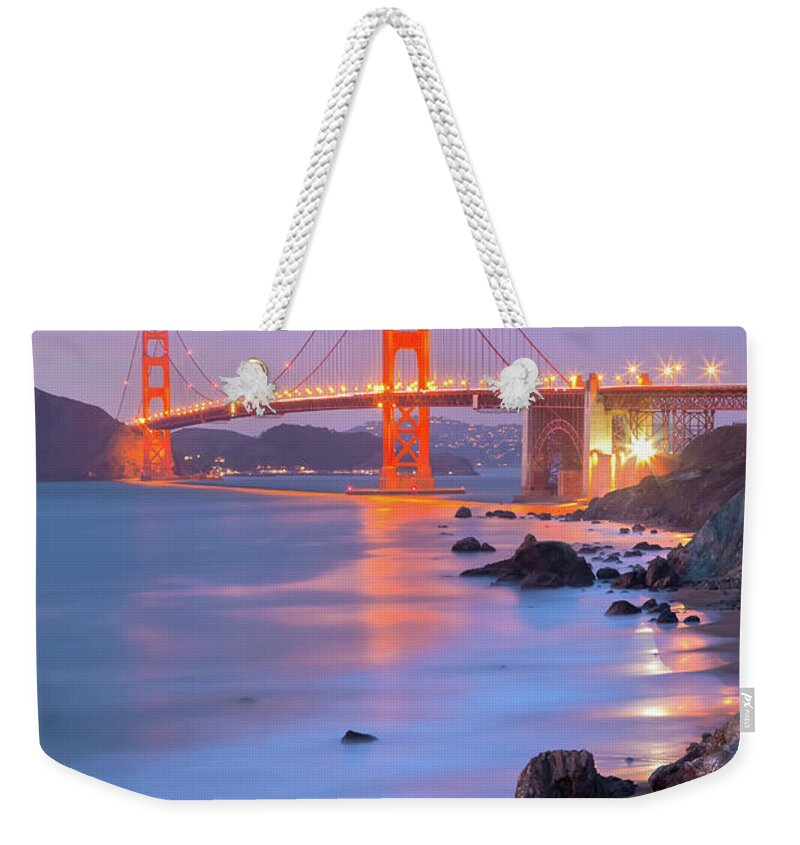 City Weekender Tote Bag featuring the photograph SF Icon by Jonathan Nguyen