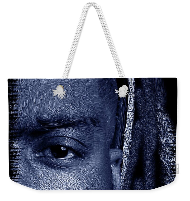 Shades Collection 2 Weekender Tote Bag featuring the digital art Shades of Black 4 by Aldane Wynter