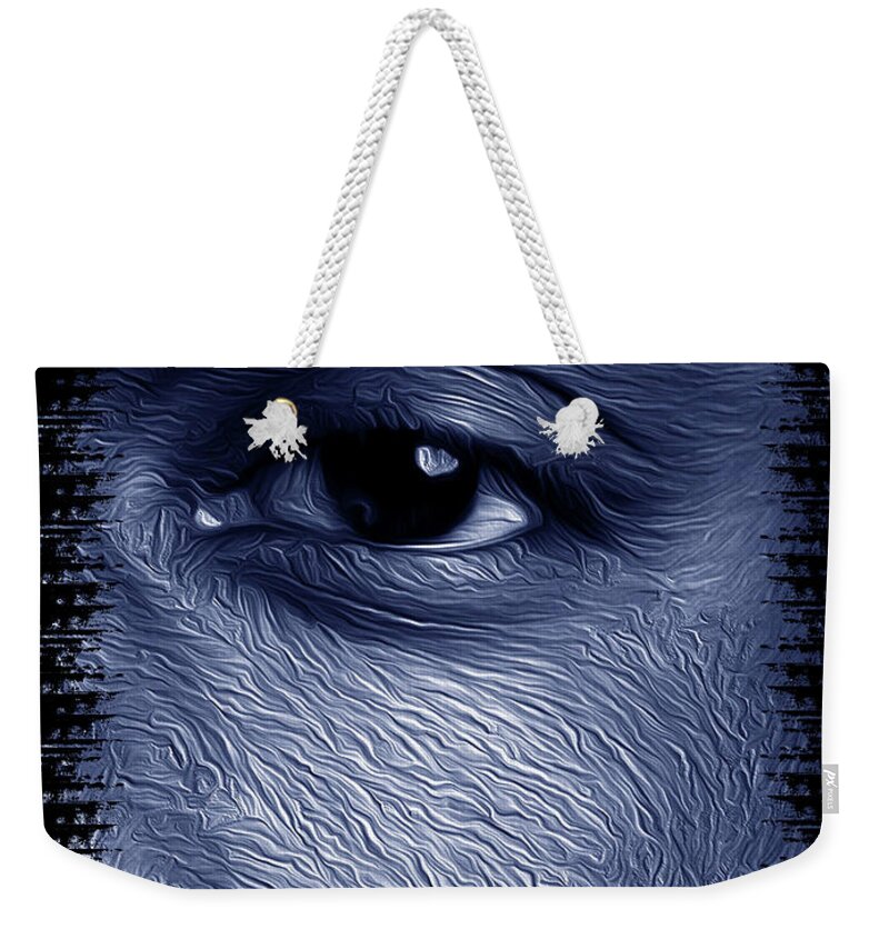 Shades Collection 2 Weekender Tote Bag featuring the digital art Shades of Black 6 by Aldane Wynter