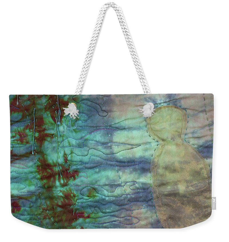 Shadow In The Sand Detail Weekender Tote Bag featuring the mixed media Shadow in the Sand 2 by Vivian Aumond