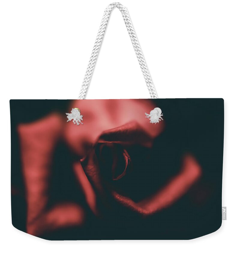 Shadows Weekender Tote Bag featuring the photograph Shadows on a flower by Anamar Pictures