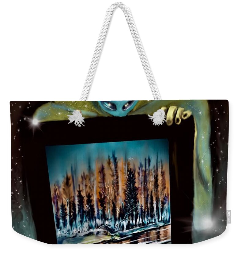 Water Weekender Tote Bag featuring the digital art Sharing the Water by Darren Cannell