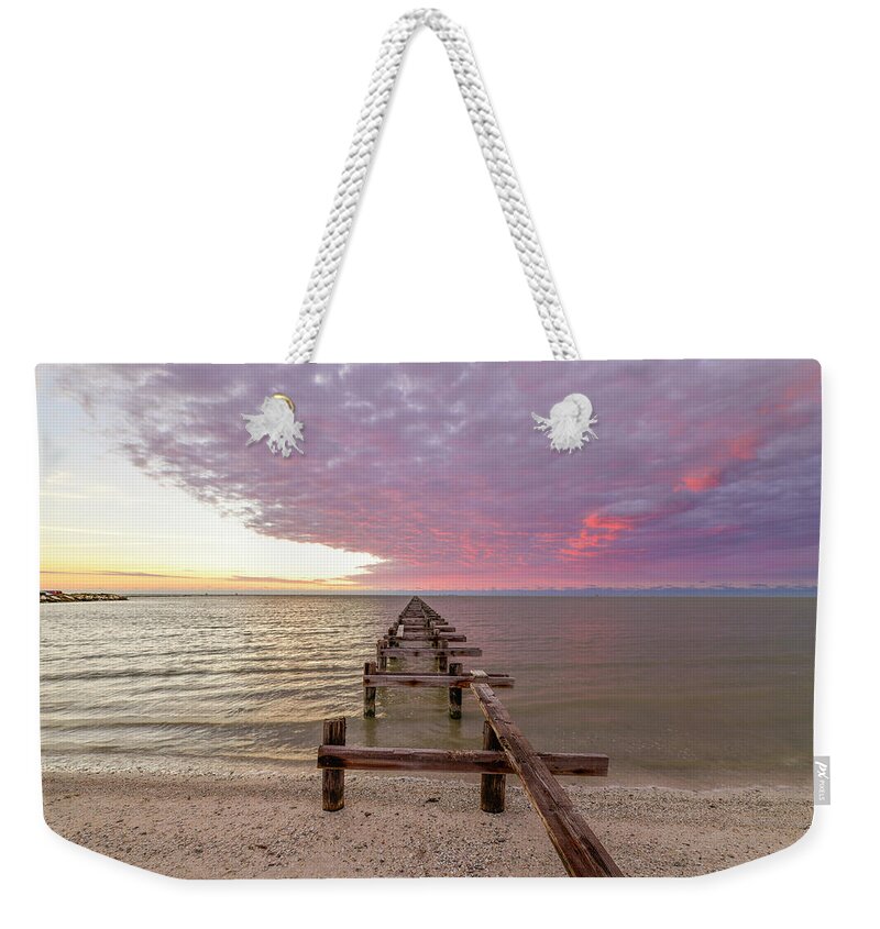 Sun Weekender Tote Bag featuring the photograph Shell Ridge Sunrise by Christopher Rice