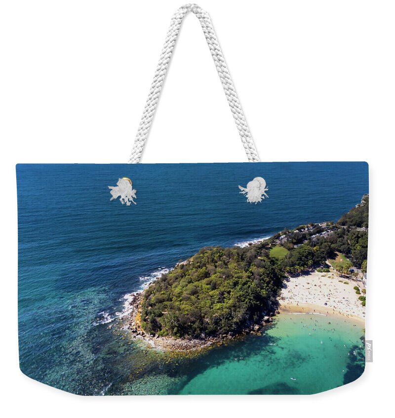 Summer Weekender Tote Bag featuring the photograph Shelly Beach Panorama No 1 by Andre Petrov