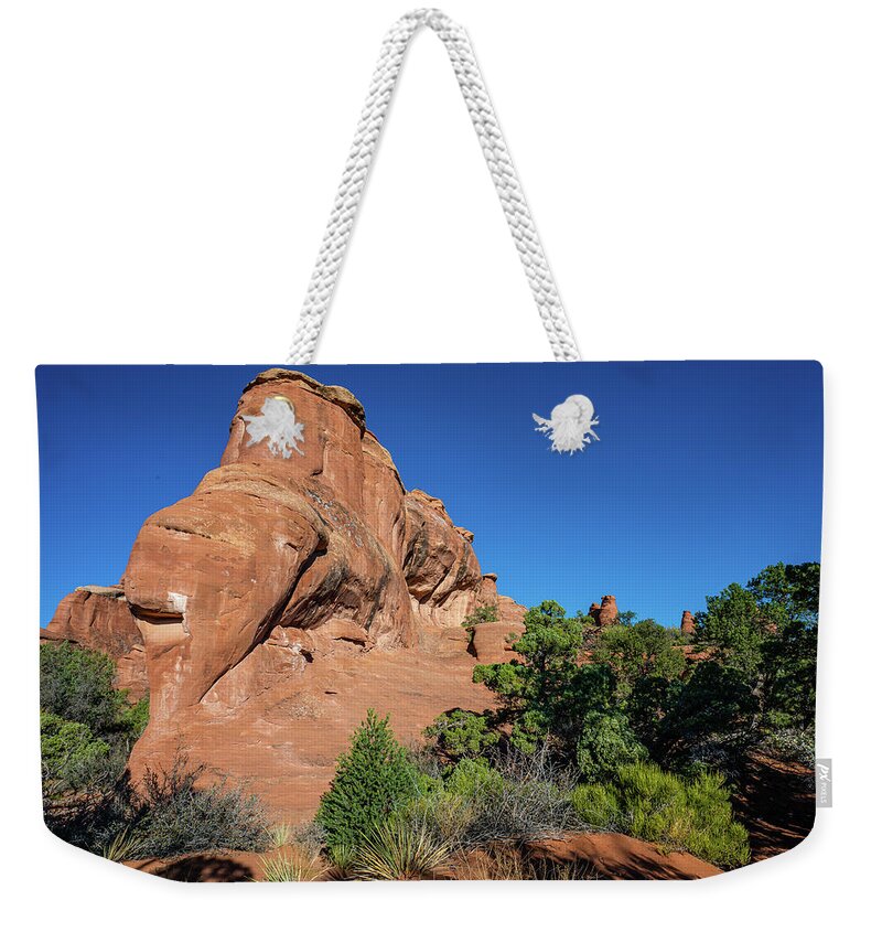 Arches National Park Weekender Tote Bag featuring the photograph Ship Emerging by Ron Long Ltd Photography