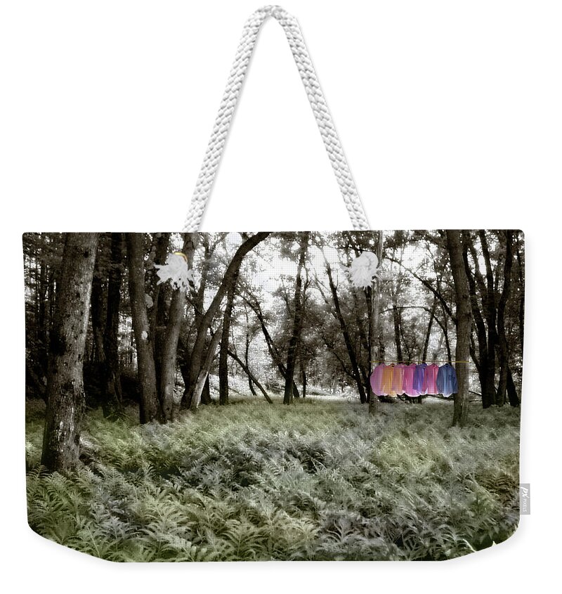 Line Weekender Tote Bag featuring the photograph Shirts in a Floodplain Forest by Wayne King