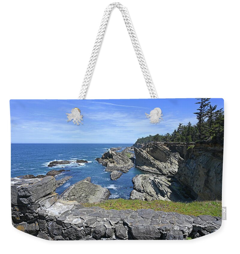 Shore Acres Weekender Tote Bag featuring the photograph Shore Acres by Ben Prepelka