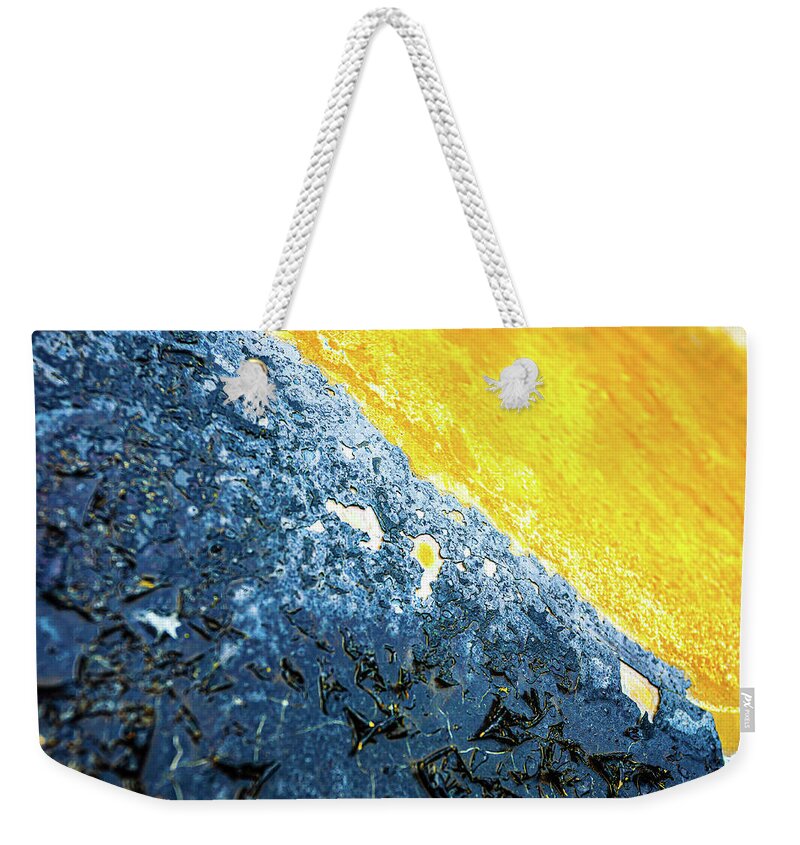 Abstract Weekender Tote Bag featuring the photograph Shoreline by Liquid Eye