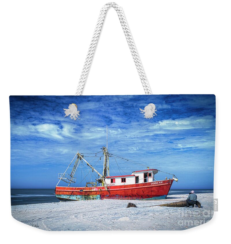 Nature Weekender Tote Bag featuring the photograph Shrimping No More by DB Hayes