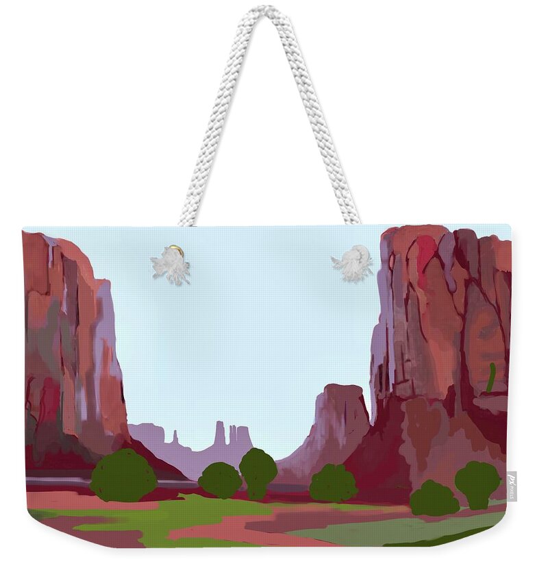  Weekender Tote Bag featuring the painting Side By Side by Suzzanna Frank