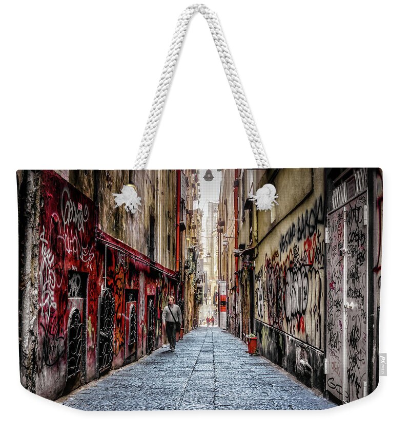Italy Weekender Tote Bag featuring the photograph Side Street by Bill Chizek