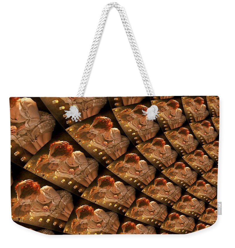 Naked Weekender Tote Bag featuring the digital art Silence Action by Stephane Poirier