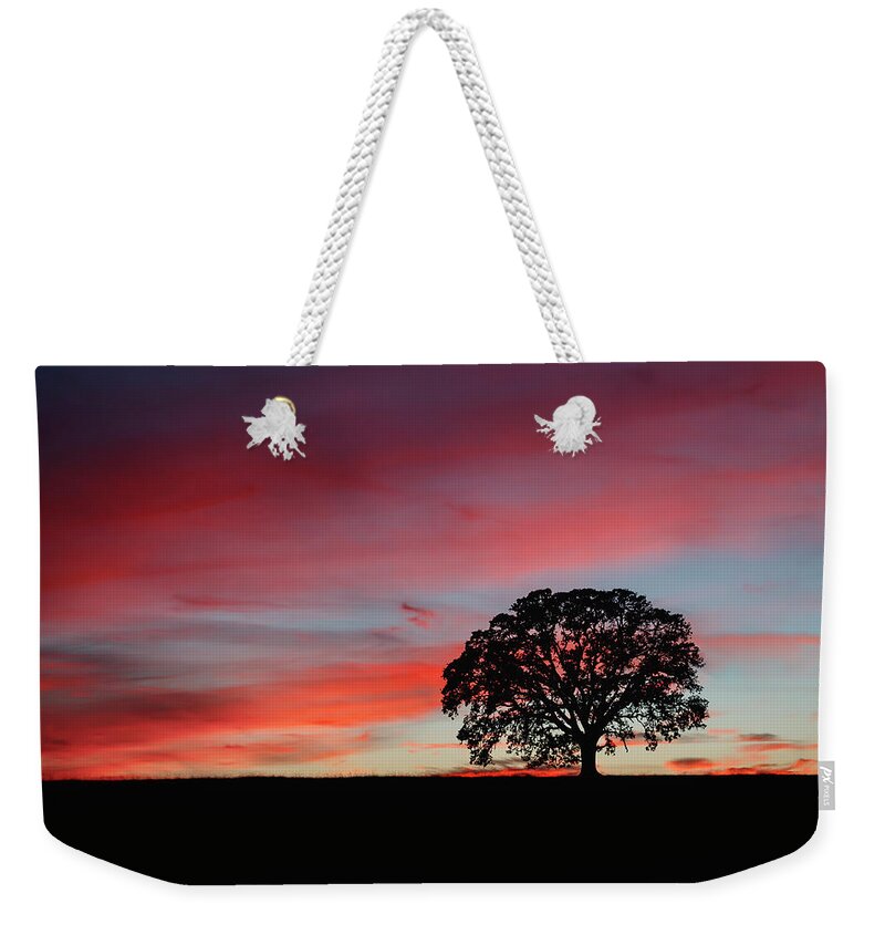 Silhouette Weekender Tote Bag featuring the photograph Silhouette Sunset by Gary Geddes