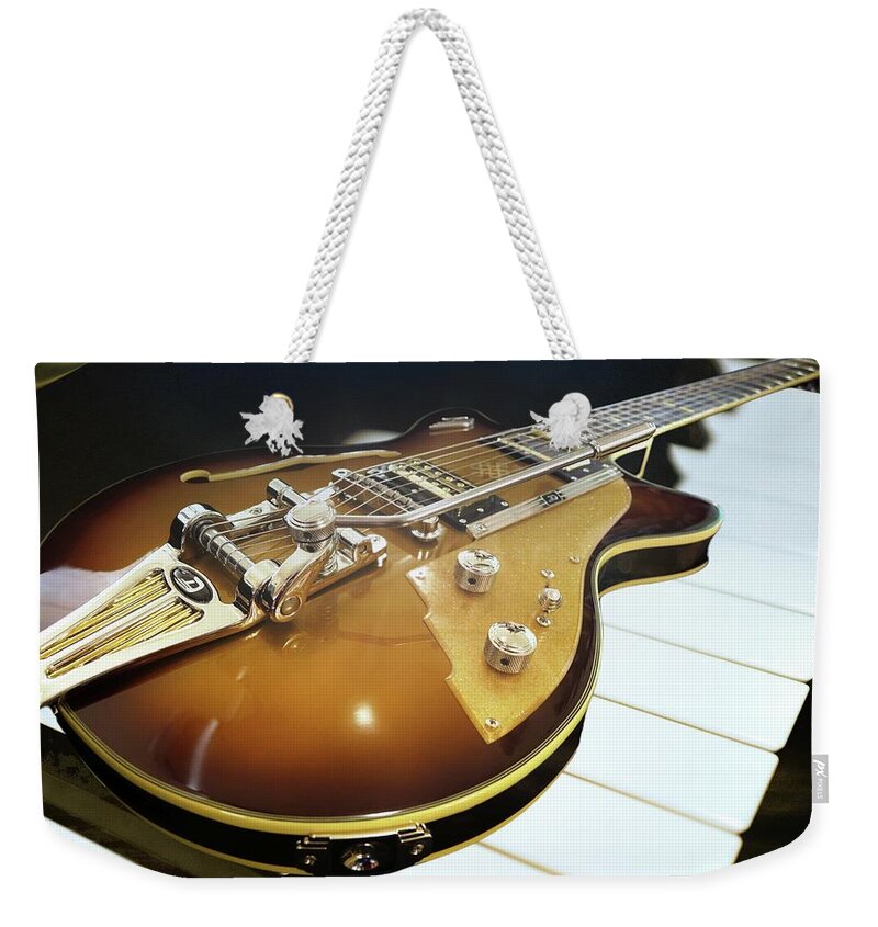 Guitar Weekender Tote Bag featuring the digital art Simple Beauty of Music by Norman Brule