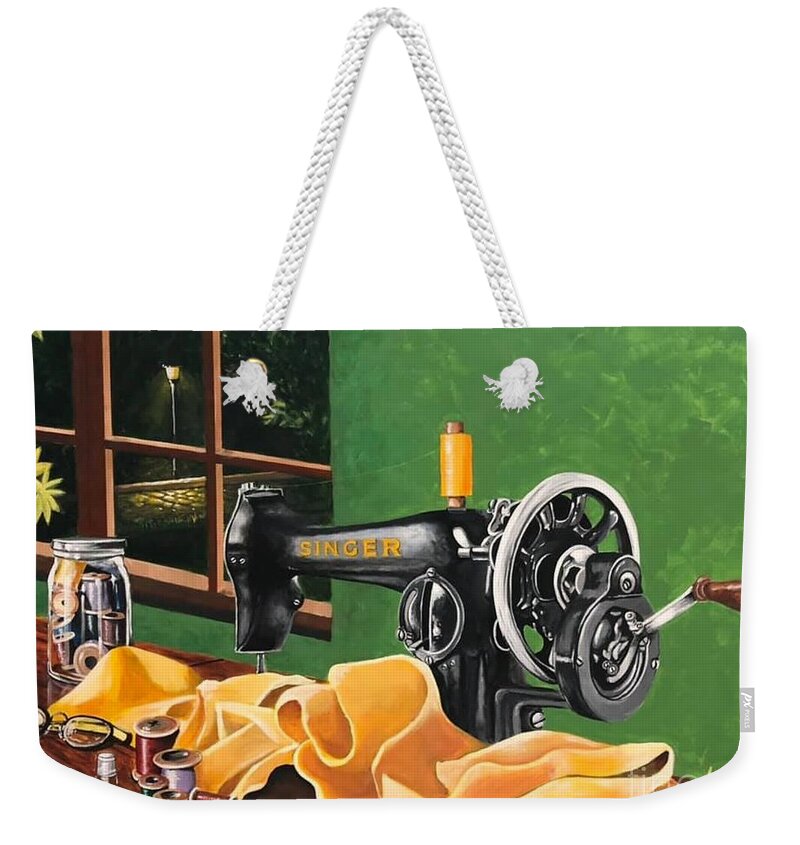 Singer Sowing Machine Weekender Tote Bag by Fadel Ayoub - Pixels