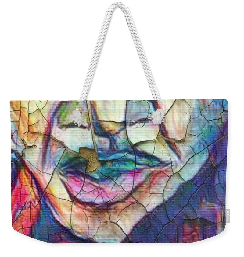  Weekender Tote Bag featuring the mixed media Sista Mama by Angie ONeal