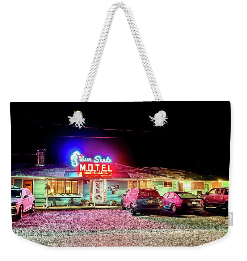 Motel Weekender Tote Bag featuring the photograph Siver Sands Motel by Sean Mills