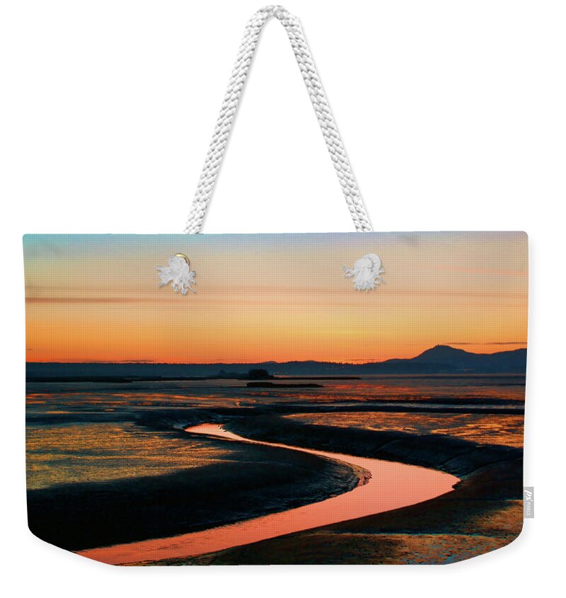  Weekender Tote Bag featuring the photograph Skagit Wetlands SY by Tim Dussault