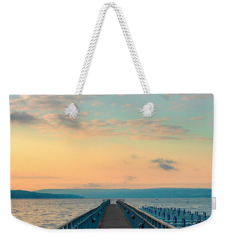 Sunrise Weekender Tote Bag featuring the photograph Skaneateles Sunrise by Rod Best
