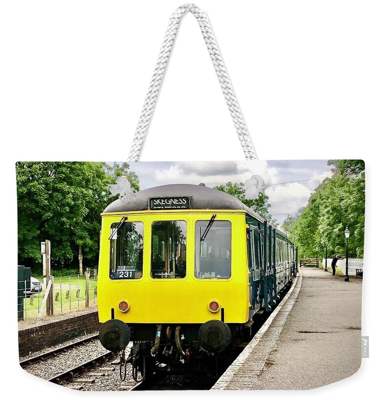 Br Weekender Tote Bag featuring the photograph BR Class 116 and 122 DMU Set by Gordon James